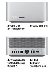 Desktop PC Apple Mac Studio Mini PC, Apple M5 Max 18-core (18 C / 18 T, Nespecificat - Nespecificat, Nespecificat cache, Nespecificat), 36 GB Unified System Memory, 512 GB SSD, Fara unitate optica, Apple 32-Core GPU Partajata, Adaptor extern, macOS