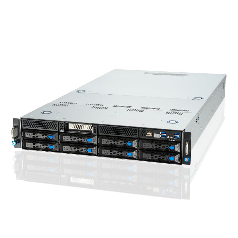 Server ASUS ESC4000A-E11, Rack 2U, fara procesor,  Intel socket 4677  max 280 W, fara memorie, Fara, 8 x LFF, Fara, 2 x 2200 W