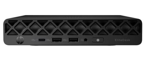 Desktop PC HP EliteDesk 8 Mini G1i Mini PC, Intel Core Ultra 5 - 235T (14 C / 14 T, 2.2 GHz - Nespecificat, Nespecificat cache, 35 W), 16 GB DDR5, 512 GB SSD, Fara unitate optica integrata, Intel Intel Graphics Partajata, 90 W - Adaptor extern, Windows 11 Pro