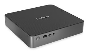 Desktop PC Lenovo IdeaCentre Mini 01IRH10R Mini PC, Intel Core 5 210H (8 C / 12 T, 2.2 GHz - 4.8 GHz, 12 MB cache, 45 W), 16 GB DDR5, 512 GB SSD, Fara unitate optica, Intel Graphics Partajata, Adaptor extern, Windows 11 Pro