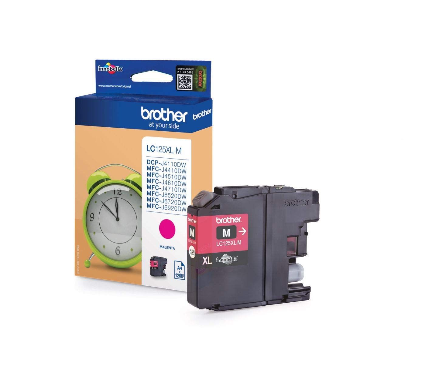 Cartus cerneala Brother LC125XLM ,Magenta ,1200 pagini ,Original (LC125XLM)