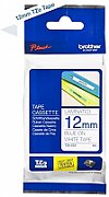 12MM BLUE ON WHITE TAPE