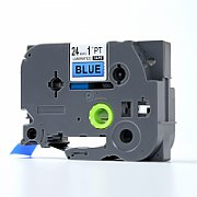 Schriftbandkassette Brother 24mm blau/schwarz TZE551