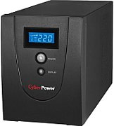 UPS Cyber Power VALUE2200EILCD, 2200 VA, 1320 W, cu management, line-interactive, 6x C13, 1x C14, 1x RJ45, 1x USB, 12.0V/9.0Ah LCD, Tower, Negru