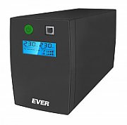 UPS Ever EASYLINE 650 AVR USB, 650 VA, 360 W, cu management, line-interactive, 2x Schuko, 1x USB, 12V 7Ah Tower, Negru