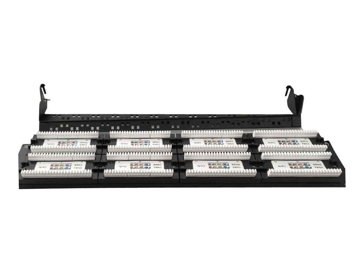 PATCH PANEL GEMBIRD 48 porturi, Cat6, 2U pentru rack 19 , suport posterior pt. gestionare cabluri, black,  NPP-C648CM-001