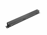 Panou cable management Lanberg AK-1201-B, 19-inch, 1U, negru