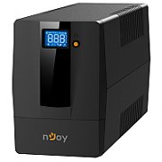 UPS nJoy PWUP-LI080H1-AZ01B, 800 VA, 480 W, cu management, line-interactive, 2x Schuko, 4 minute (50% sarcina), Negru