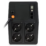 UPS nJoy PWUP-LI100H1-AZ01B, 1000 VA, 600 W, cu management, line-interactive, 4x Schuko, 5.5 minute (50% sarcina), Negru