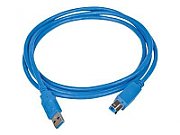CABLU USB GEMBIRD pt. imprimanta, USB 3.0 (T) la USB 3.0 Type-B (T), 3m, conectori auriti, albastru,  CCP-USB3-AMBM-10  (include TV 0.15 lei)