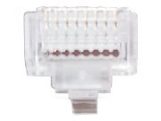 MUFA RJ-45 GEMBIRD pt. cablu UTP, Cat5e, RJ-45 (T) | RJ-45 (T) tip pass-through, plastic, 100 buc,  LC-PTU-01/100