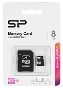 SILICONPOW SP008GBSTH010V10SP Silicon Power memory card Micro SDHC 8GB Class 10 +Adapter