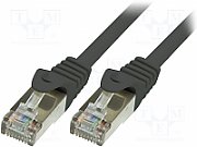 PATCH CORD FTP LOGILINK Cat6, cupru-aluminiu, 0.25 m, negru, AWG26, ecranat  CP2013S  (include TV 0.06 lei)