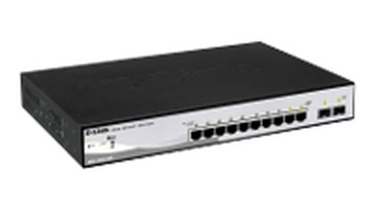 Switch D-Link DGS-1210-10MP, 8 porturi 10/100/1000 Mbps