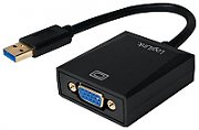 CABLU video LOGILINK, adaptor USB 3.0 (T) la VGA (M), 10cm, rezolutie maxima Full HD (1920 x 1080) la 60 Hz, negru,  UA0231  (include TV 0.06 lei)