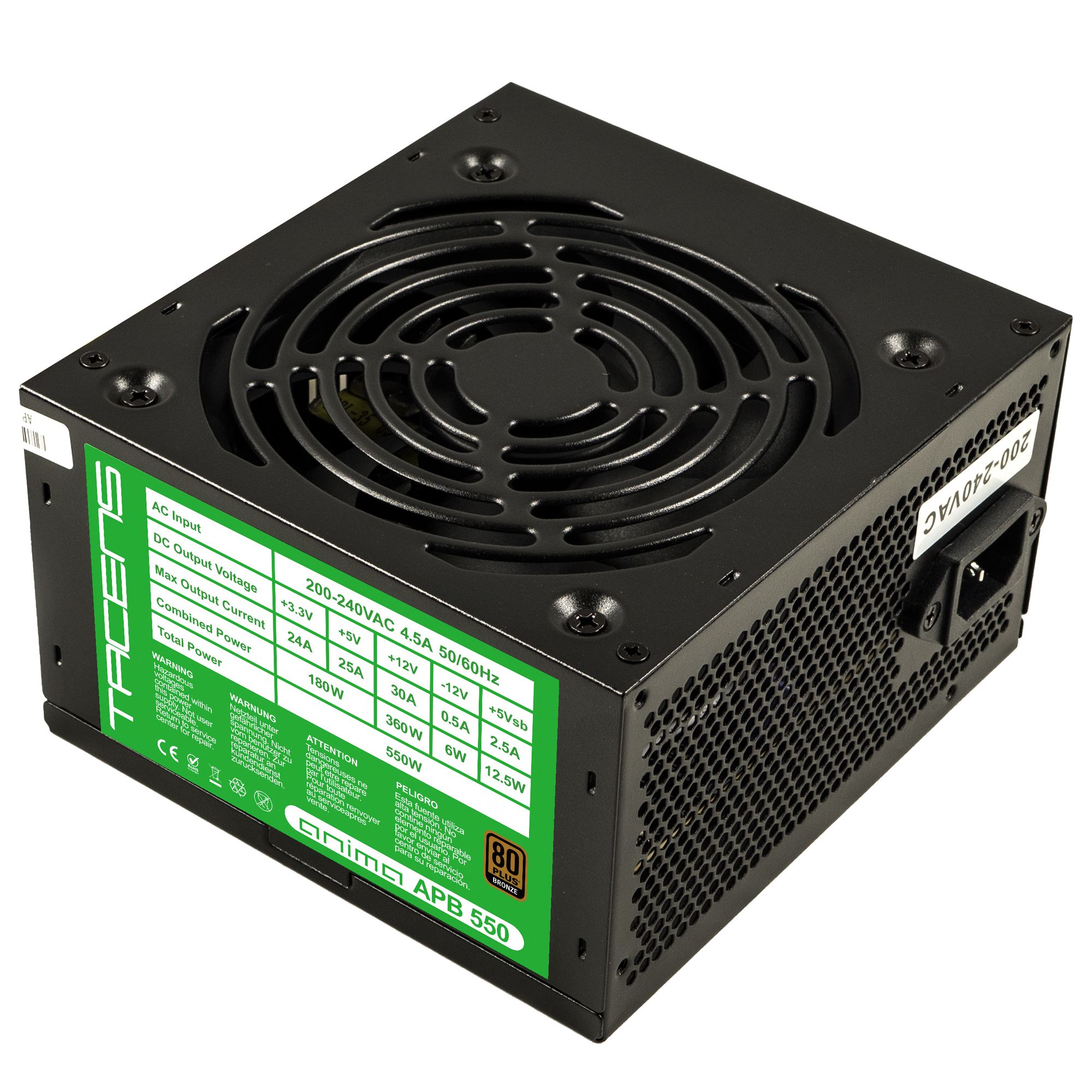 Tacens APB550 power supply unit 550 W Black