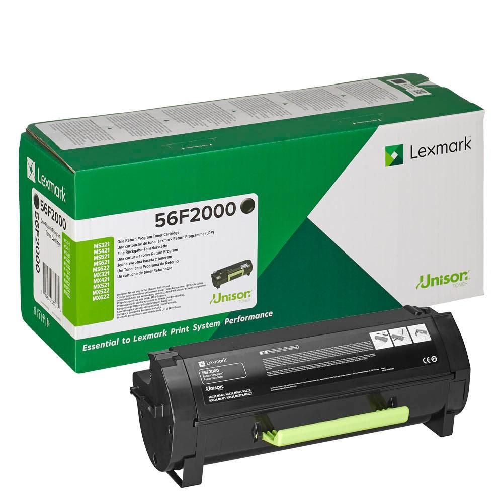 Cartus toner Lexmark 56F2000 ,Negru ,6000 pagini ,Original (56F2000)