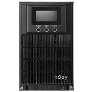 UPS nJoy PWUP-OL200AP-AZ01B, 2000 VA, 1800 W, cu management, on-line, 3x Schuko, 10 minute (50% sarcina), Negru