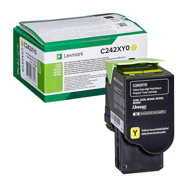 Cartus toner Lexmark C242XY0 ,Galben ,3500 pagini ,Original (C242XY0)
