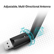 Tp-link AC600 High Gain Wireless Dual Band USB Adapter, ARCHER T2U PLUS USB 2.0 5dBi Antenna Wireless Standards: IEEE 802.11b/g/n 2.4 GHz, IEEE 802.11a/n/ac 5GHz Wireless Speeds: 600 Mbps (200 Mbps on 2.4GHz, 433 Mbps on 5GHz) Frequency: 2.4GHz, 5GHz
