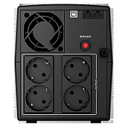 UPS nJoy UPLI-LI150KU-CG01B, 1500 VA, 900 W, cu management, line-interactive, 4x Schuko, 8 minute (50% sarcina), Tower, Negru