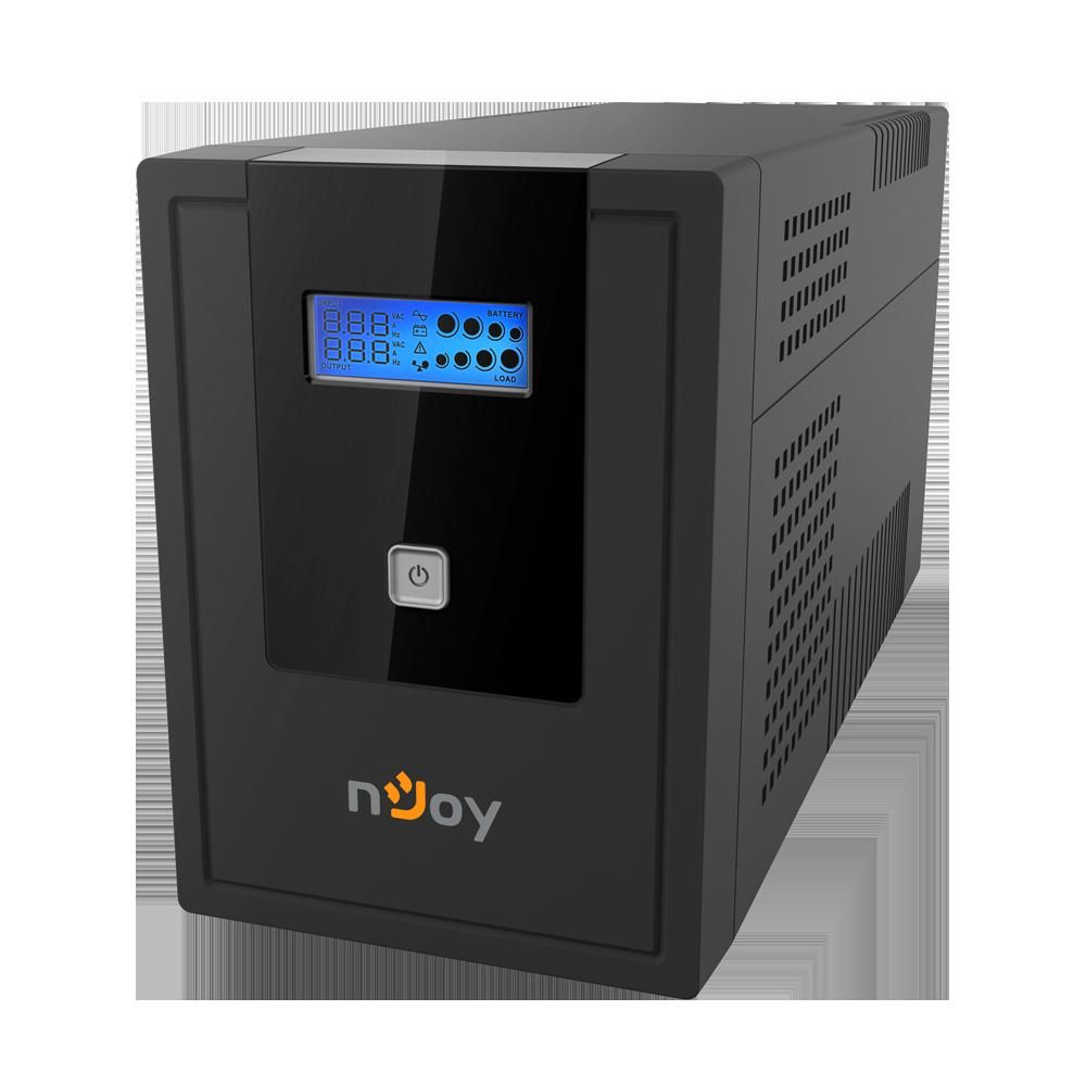 UPS nJoy UPCMTLS615HCAAZ01B, 900 W, 1500 VA, cu management, line-interactive, 4x Schuko, 6 min 45 s (50% sarcina), Negru