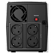 UPS nJoy UPLI-LI150KE-CG01B, 1500 VA, 900 W, fara management, line-interactive, 4x Schuko, 8 minute (50% sarcina), Negru