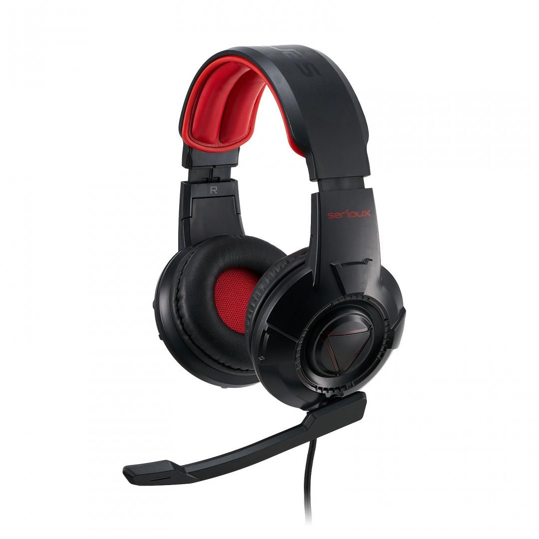 Casti cu microfon X by Serioux, Gaming, RUARI, difuzor: 40mm, impedanță 32 Ω, sensibilitate 118DB / 1KHZ, interval de frecvență 20 Hz-20 kHz, THD <= 1, putere nominală 15mW ,putere maxima 30mW,dimensiunea microfonului 6,0 × 2,7 mm, sensibilitate -42 ± 3dB,directivitate omni- direcțională, impedanță