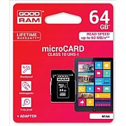 GOODRAM M1AA-0640R12 GOODRAM memory card Micro SDXC 64GB Class 10 UHS-I + Adapter