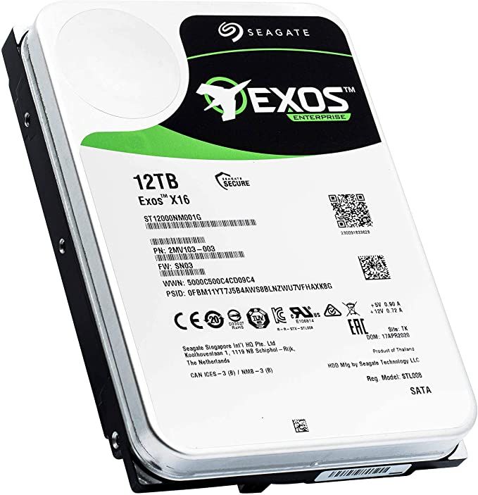 HDD server Seagate Exos X16 12 TB 3.5 inch SATA 6G 7200 rpm 256 MB 512e