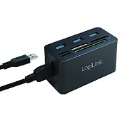 Logilink Card Reader extern mit 3xUSB 3.0 HUB AiO Cardreader