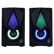 BOXE SPACER Gaming 2.0, RMS:  6W (2 x 3W), control volum, 4 x LED, USB power, black,  SPB-STORM   (include TV 1.5 lei)