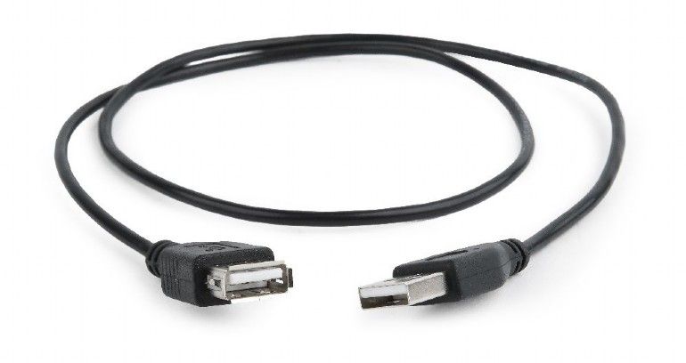 CABLU USB GEMBIRD prelungitor, USB 2.0 (T) la USB 2.0 (M), 3m, conectori auriti, negru,  CCP-USB2-AMAF-10  (include TV 0.06 lei)