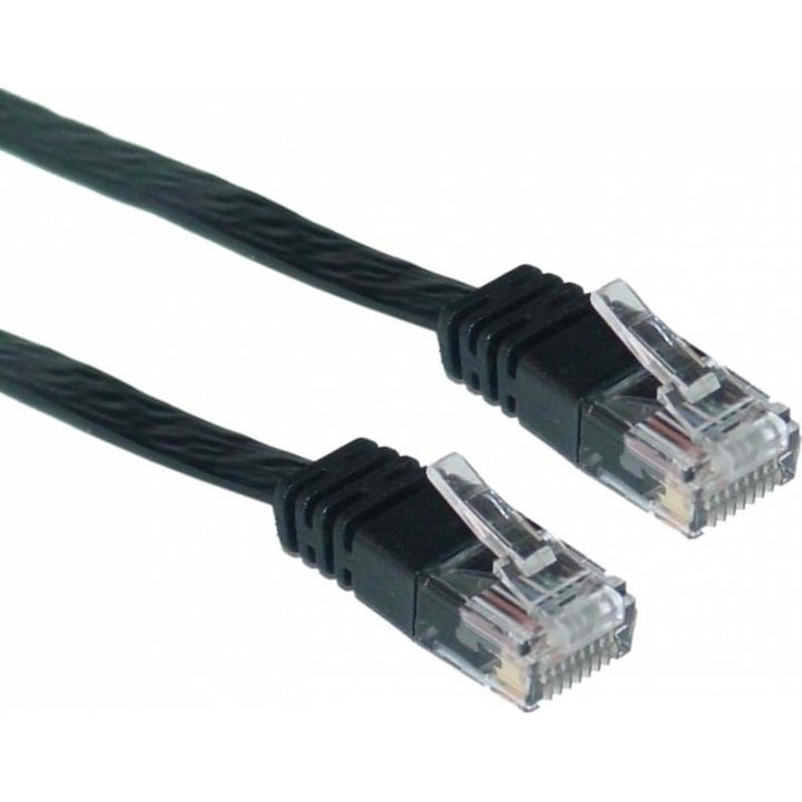 Patch cord Spacer  RJ45, 2 m, negru