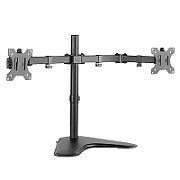 SUPORT de birou LOGILINK, pt 2 TV/monitor plat, curbat, diag. max 32 inch, rotatie, inclinare, pivotare, orizontala, verticala, totala, max 8 Kg x 2,  BP0045