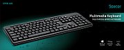TASTATURA SPACER USB, multimedia, 104 taste + 11 taste multimedia, anti-spill, black,  SPKB-169  45504123   (include TV 0.75 lei)