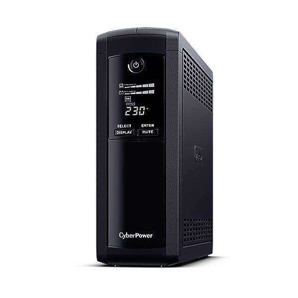 UPS Cyber Power VP1200ELCD, 1200 VA, 720 W, cu management, line-interactive, 5x Schuko, 1x RJ45, 1x USB, 12V 7Ah LCD, Tower, Gri