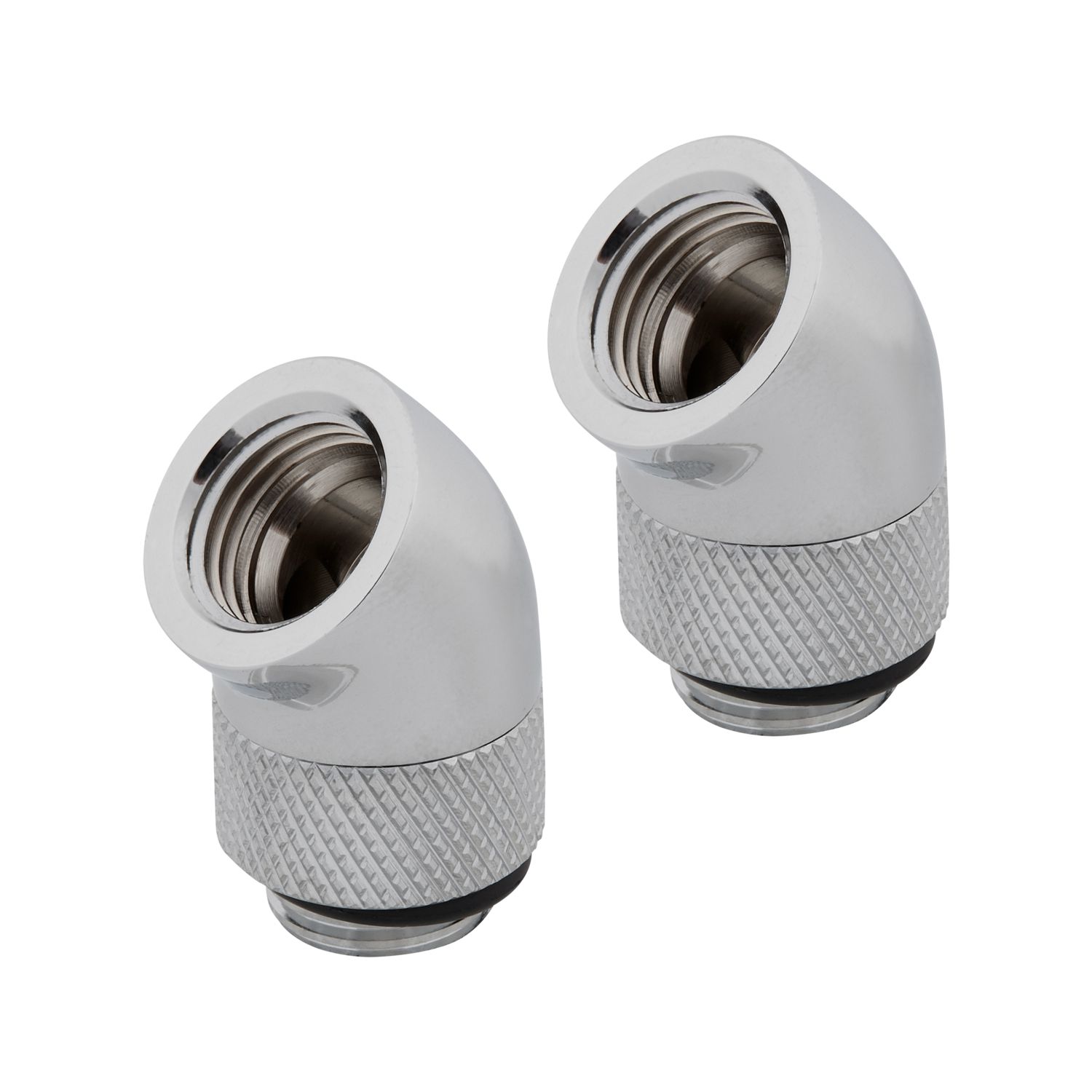 Hydro X Series 45° Rotary Adapter Twin Pack Chrom