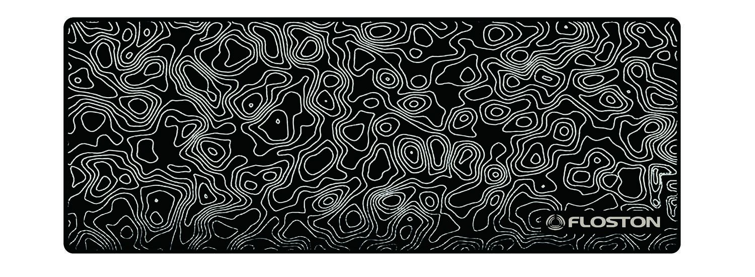 TOPOGRAPHIC, 90 x 40cm, baza cauciucata, suprafata textila, margini cusute, Negru