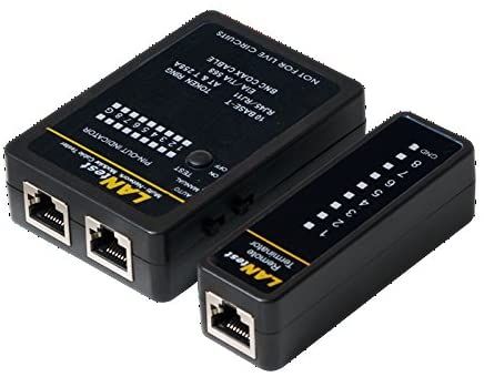 TESTER CABLU RETEA LOGILINK, pt. cablu UTP, FTP, coaxial, conector RJ45, RJ11, RJ12, BNC,  WZ0015