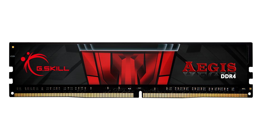 Memorie G.Skill Aegis 16 GB DDR4 3000 MHz CL16, XMP 2.0, Negru-rosu