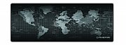 WORLD, 90 x 40cm, baza cauciucata, suprafata textila, margini cusute, Negru
