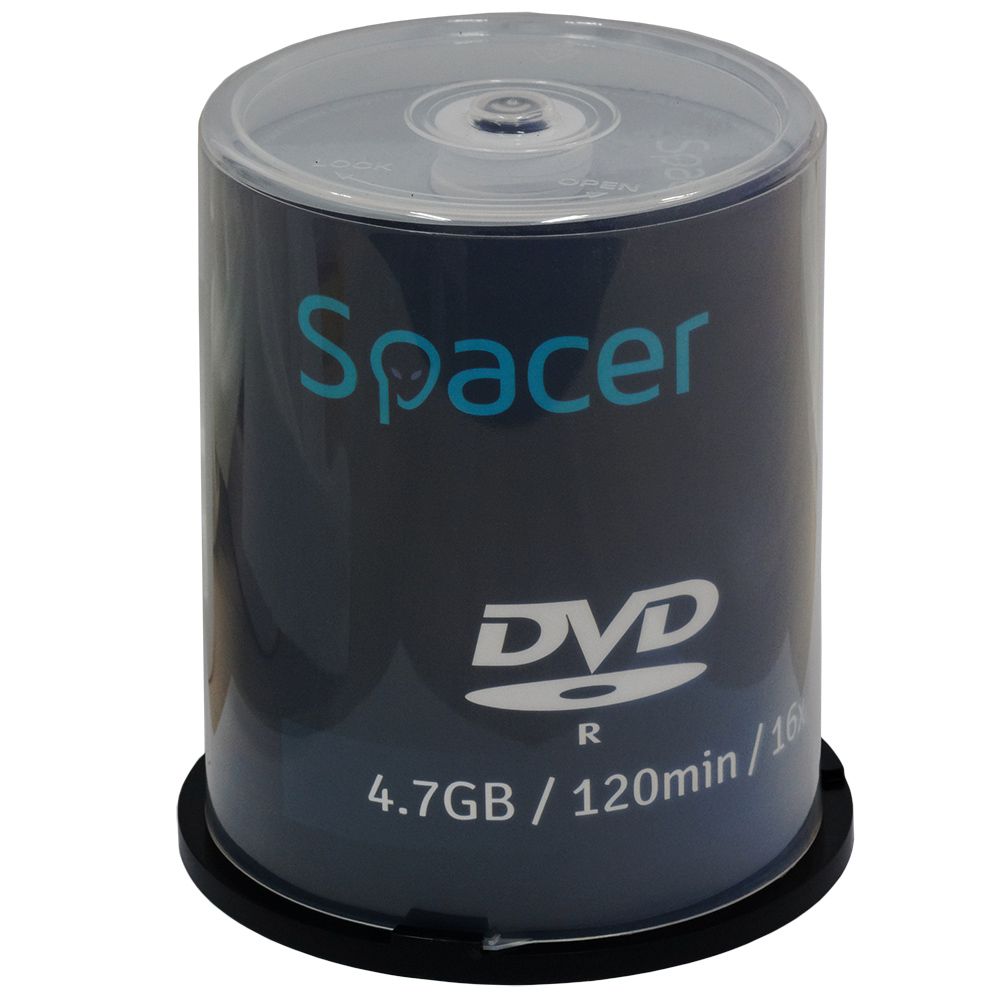 DVD-R SPACER  4.7GB, 120min, viteza 16x, 100 buc, spindle,  DVDR100
