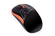 MOUSE A4tech, PC sau NB, wireless, 2.4GHz, optic, 1000 dpi, butoane/scroll 3/1, , negru / portocaliu, 45507104  G3-300N-BO  (timbru verde 0.18 lei)