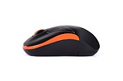 MOUSE A4tech, PC sau NB, wireless, 2.4GHz, optic, 1000 dpi, butoane/scroll 3/1, , negru / portocaliu, 45507104  G3-300N-BO  (timbru verde 0.18 lei)