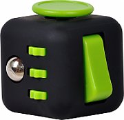 CUB ANTISTRES SPACER, FIDGET, black cu butoane green,  SP-CUBE-FGET