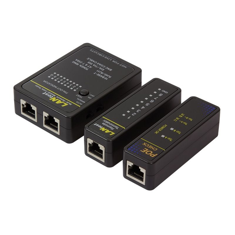 TESTER CABLU RETEA LOGILINK, pt. cablu UTP, FTP, coaxial, conector RJ45, RJ11, RJ12, BNC,  WZ0015P