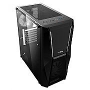 Carcasa nJoy CSMD-E000UFO-BL01B, Middle Tower, ATX, sursa Fara, Negru