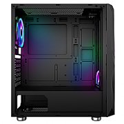 Carcasa nJoy CSMD-E000UFO-BL01B, Middle Tower, ATX, sursa Fara, Negru