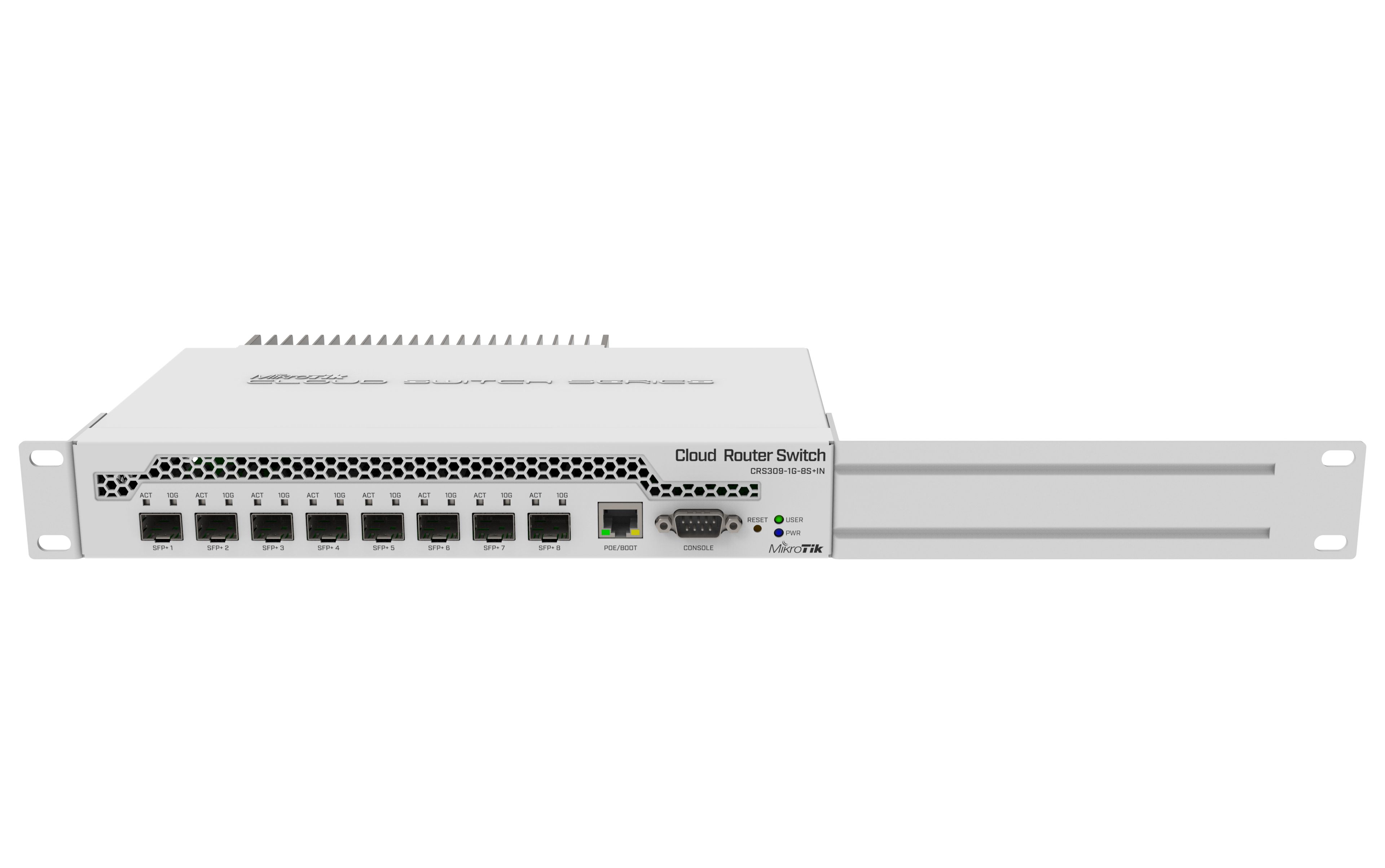 Switch Mikrotik CRS309-1G-8S+IN, 1 porturi 10/100/1000 Mbps